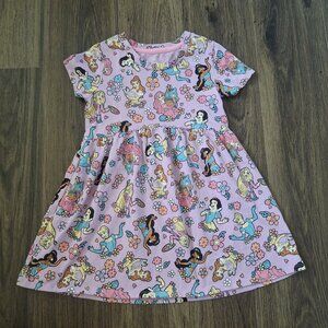 💙 Disney Princess Girls Cotton Blend Dress Size 5T Cute Outfits Girly
